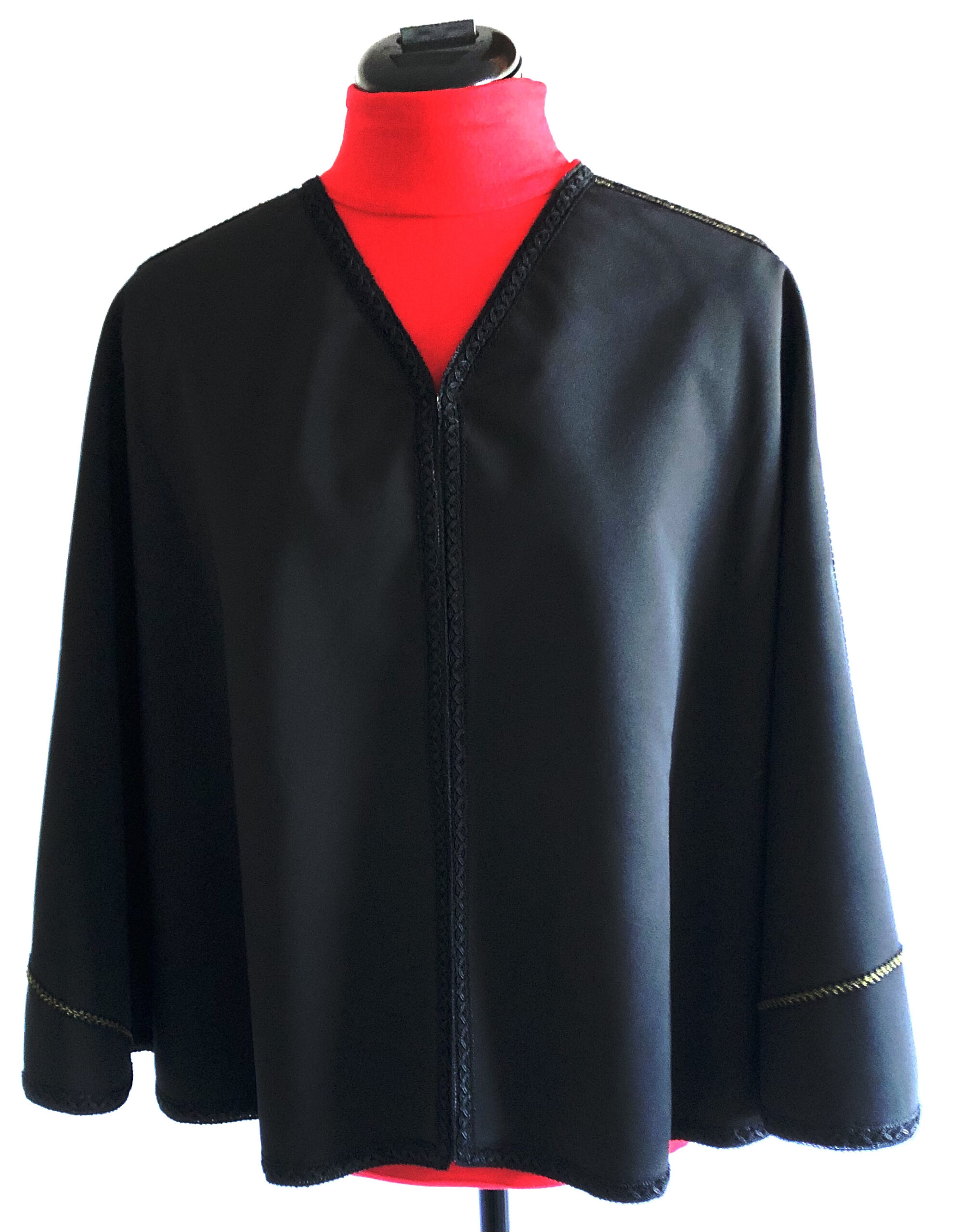 CAPELET SOFTSHELL « CALISTE » NOIR AVEC BRODERIE DOS / STRASS