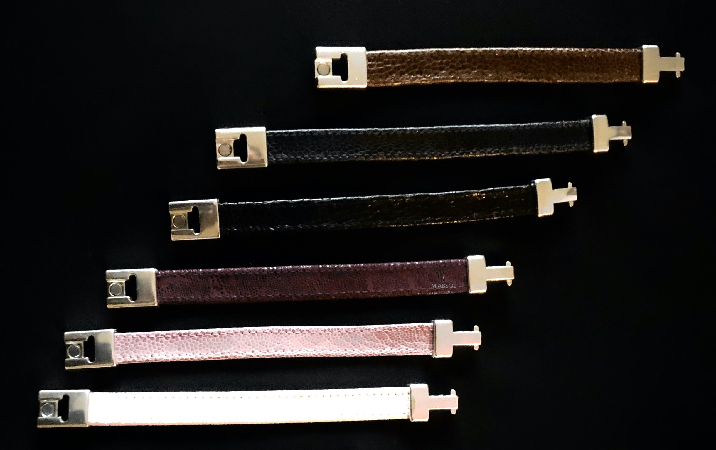 Bracelets Cuir de patte d'Autruche 13 MM divers couleurs