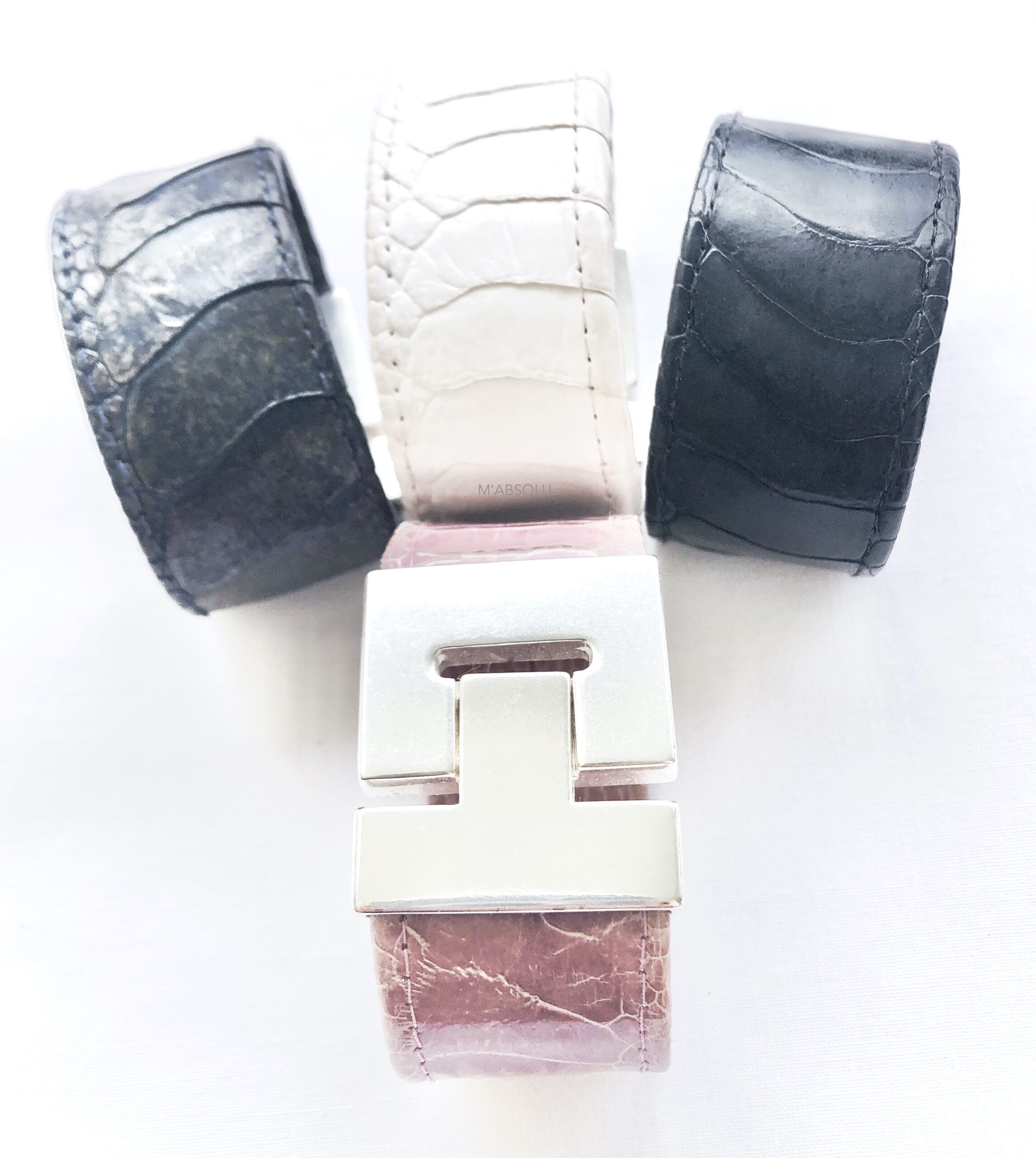Bracelets Cuir de patte d'Autruche 30 MM divers couleurs